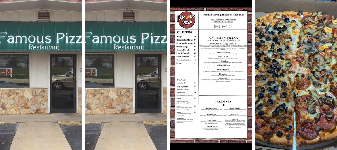 Famous Pizza & Restaurant Menu