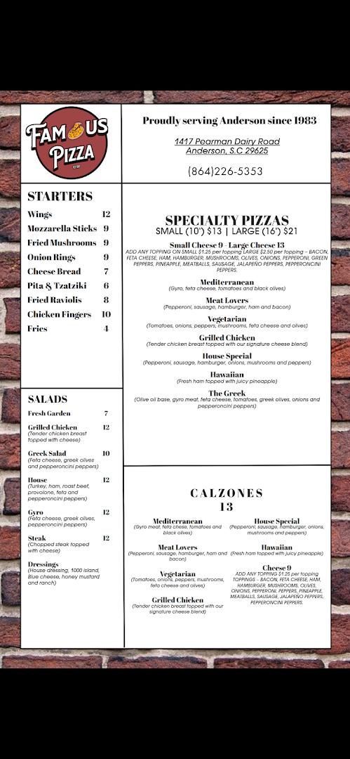Famous Pizza & Restaurant